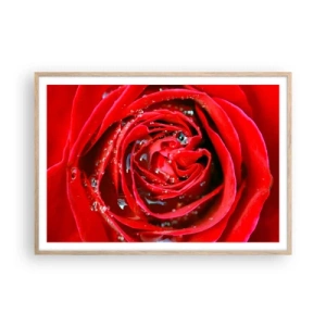 Plakát v rámu světlý dub - V kapkách rosy - 100x70 cm