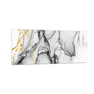 Obraz na skle - Kompozice se zlatým motivem - 100x40 cm