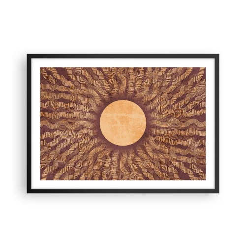 Plakát v černém rámu - Ikona slunce - 70x50 cm