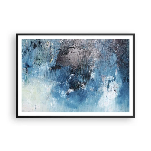 Plakát v černém rámu - Rapsodie v modrém - 100x70 cm