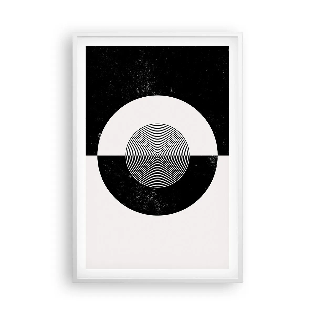 Plakát v bílém rámu - Harmonie v černé a bílé - 61x91 cm