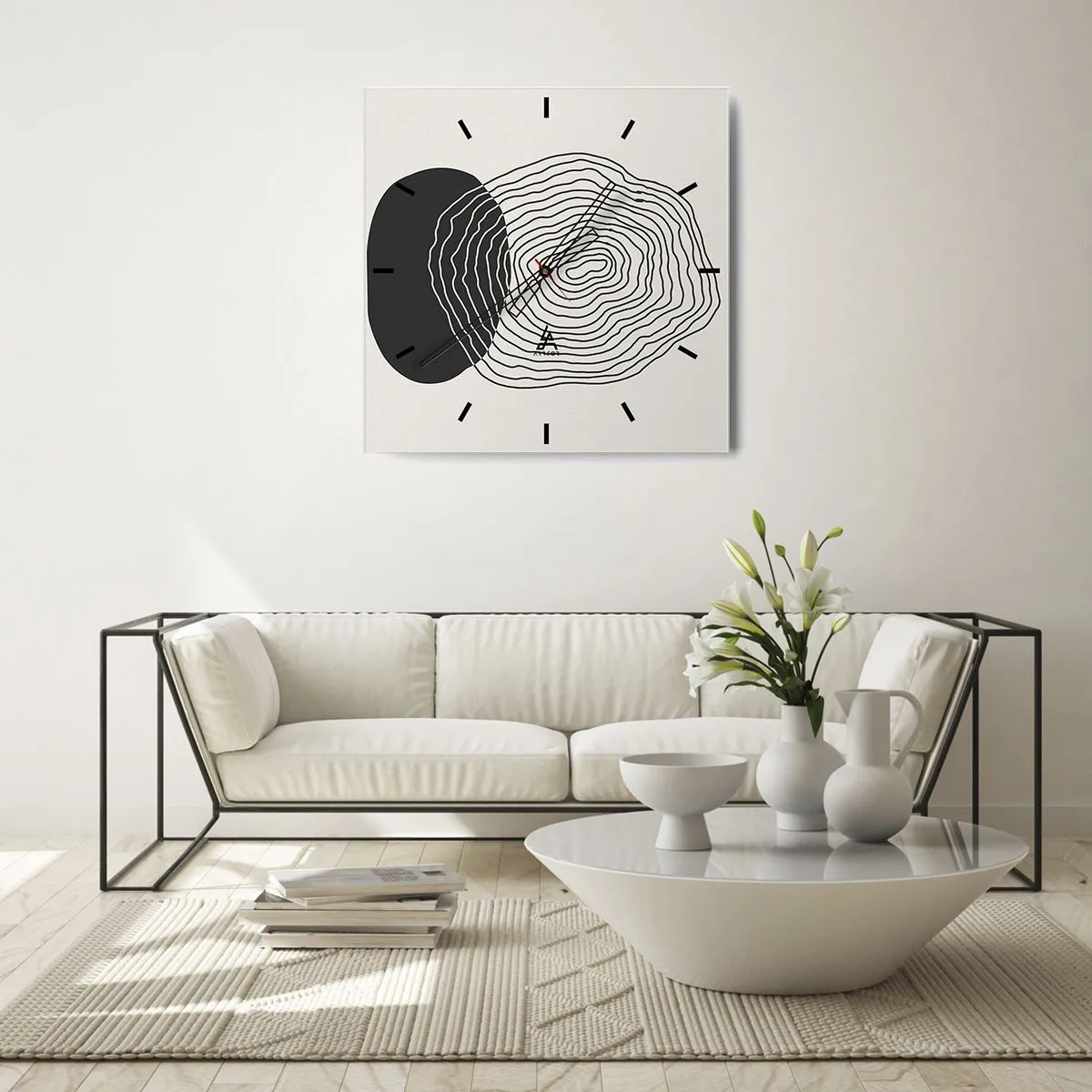 Nástěnné hodiny - Trvání a kmitání - 40x40 cm