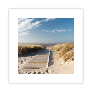 Plakát - Za dunou, v šumění trávy - 30x30 cm