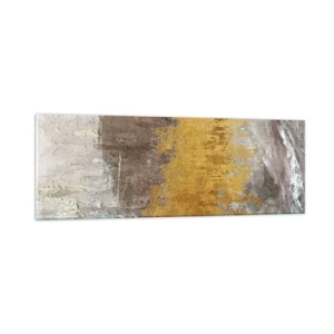 Obraz na skle - Zlatistý závan - 90x30 cm