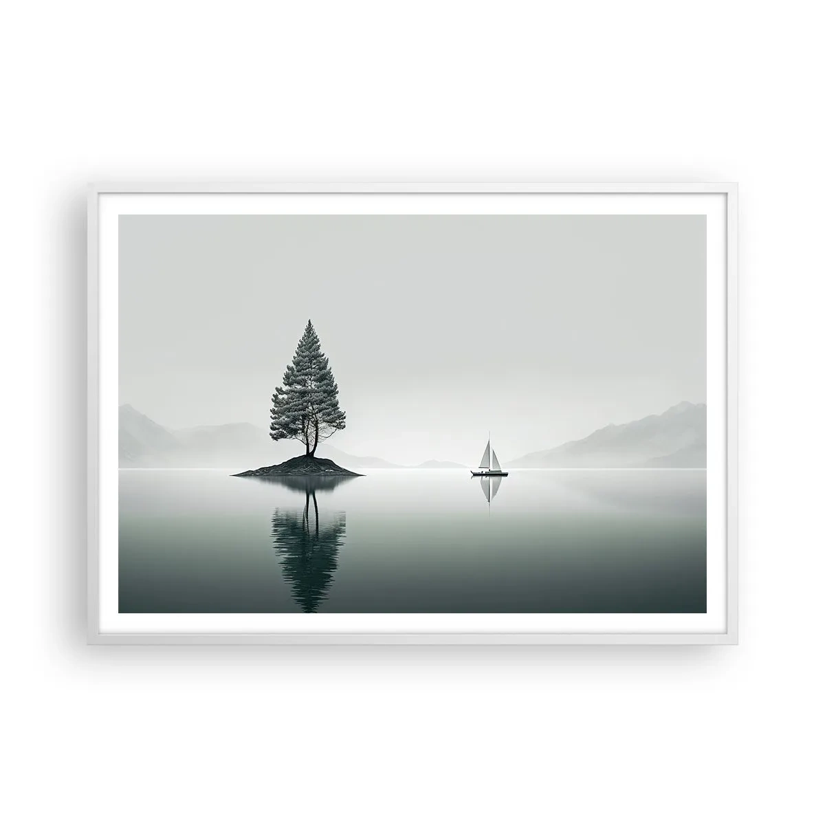 Plakát v bílém rámu - Snění - 100x70 cm