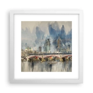 Plakát v bílém rámu - Londýn v celé své kráse - 30x30 cm