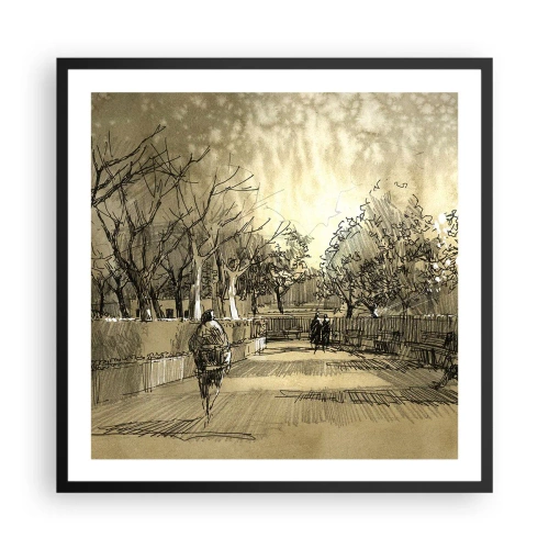 Plakát v černém rámu - Pírkem zastavený okamžik - 60x60 cm