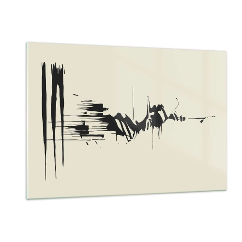 Obraz na skle - Spěšná abstrakce - 120x80 cm