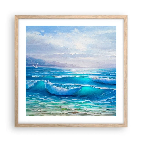 Plakát v rámu světlý dub - Přináší ukojení - 50x50 cm