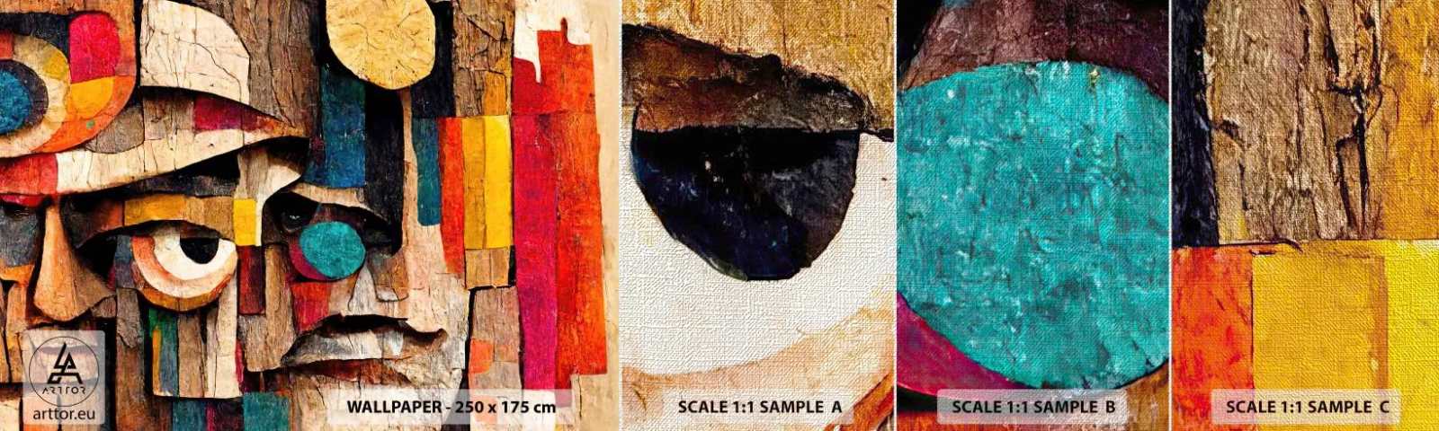 Vzor Fototapety Premium Canvas - Vidím tě… - Abstrakce, Dřevo, Sochařství - 100x30 cm