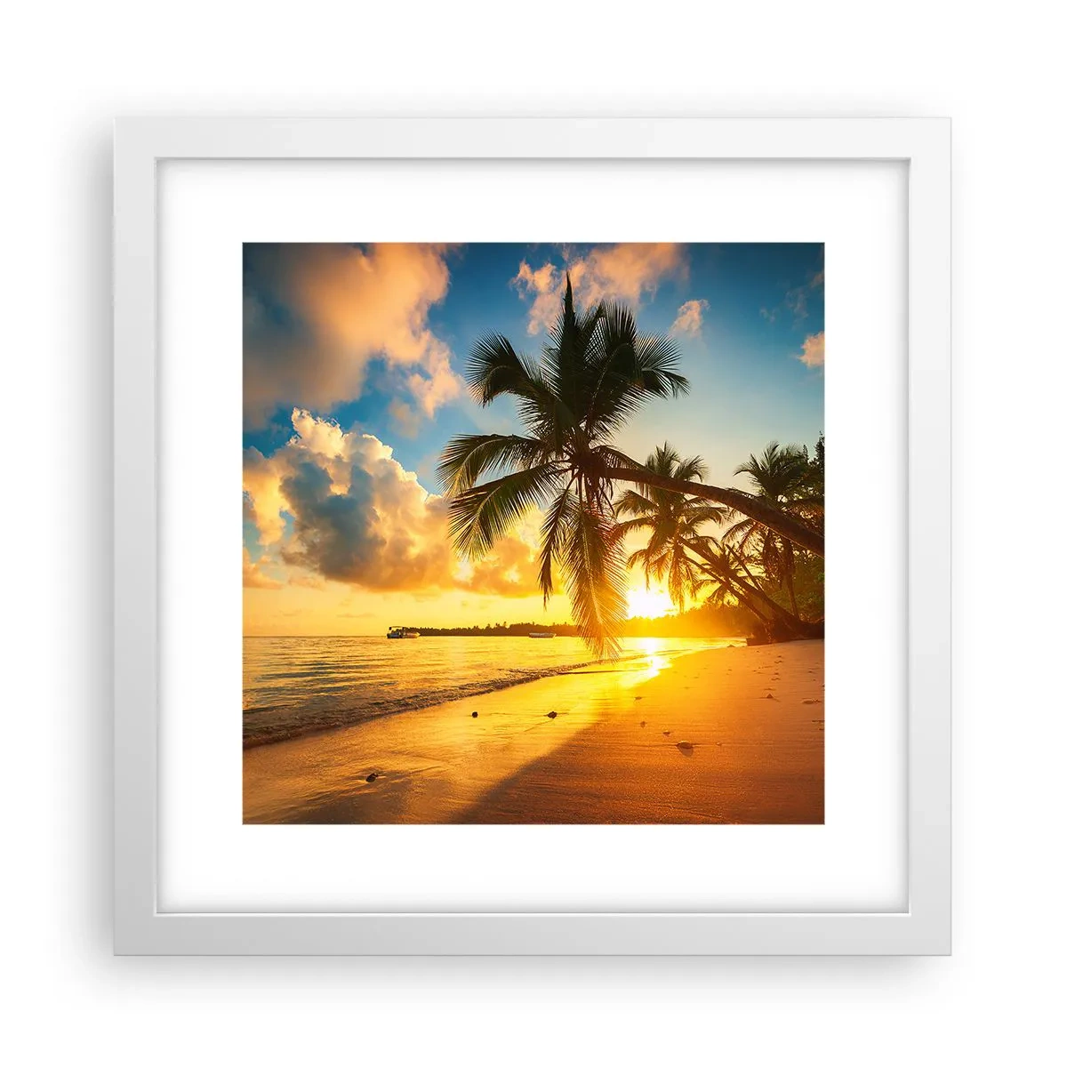 Plakát v bílém rámu - Karibský sen - 30x30 cm