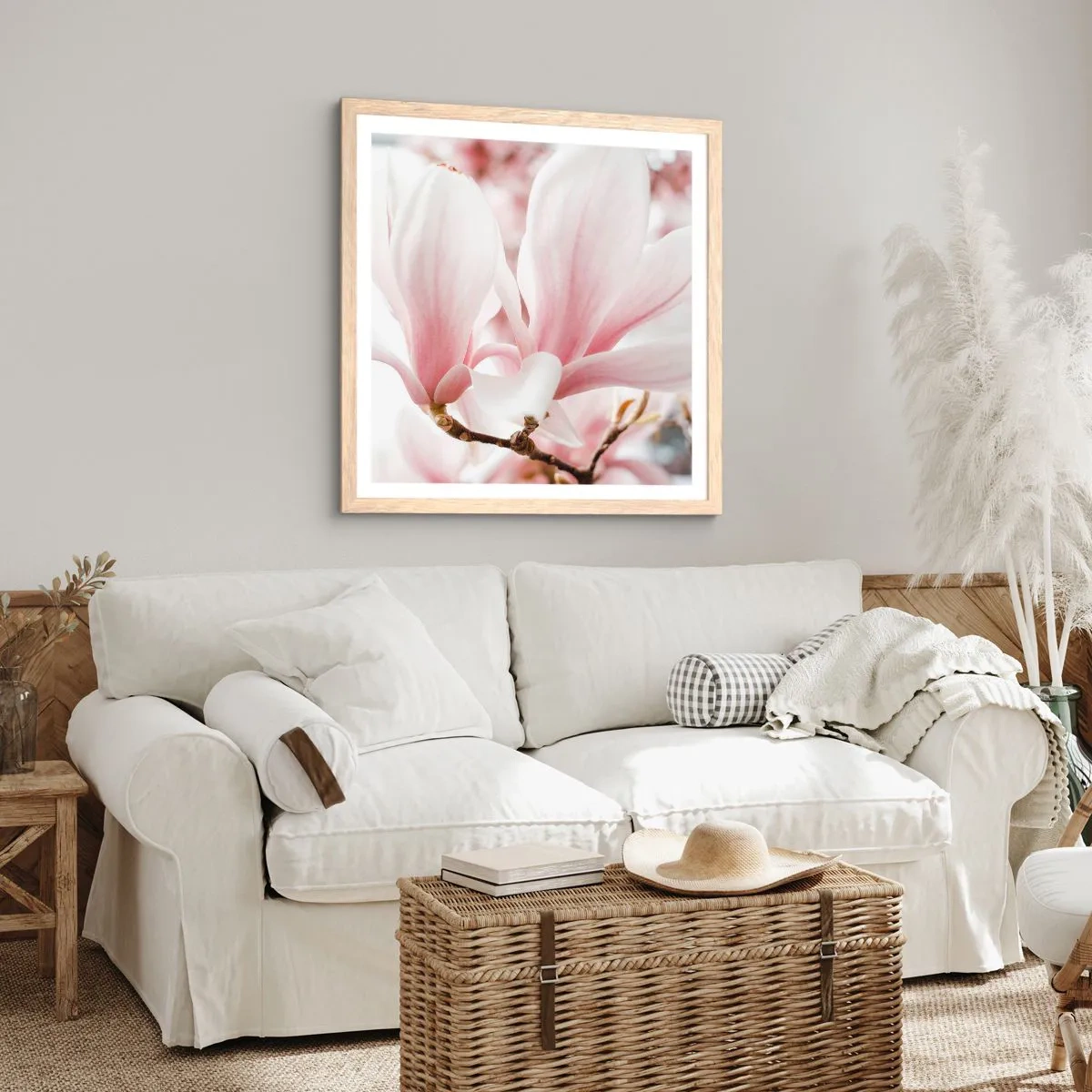 Plakát v rámu světlý dub - Nesmírnost něžnosti - 60x60 cm