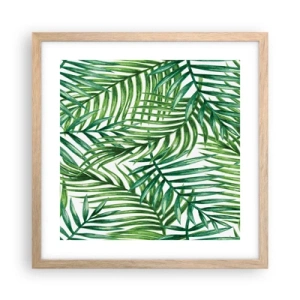 Plakát v rámu světlý dub - Pod zeleným baldachýnem - 40x40 cm