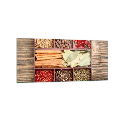 Obraz na skle - Pořádek tvarů, buket vůní - 120x50 cm