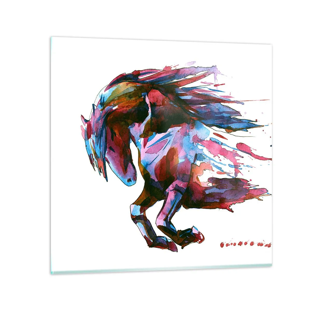 Obraz na skle - U vytržení - 60x60 cm