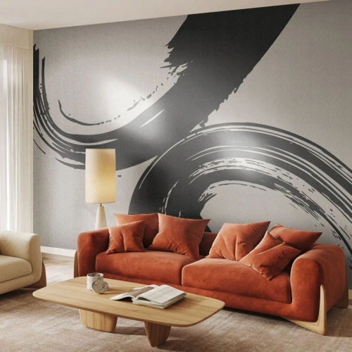Fototapeta Standard Eco - Rozmáchle a dokola - Kus, Štětec, Minimalismus - 500x350 cm