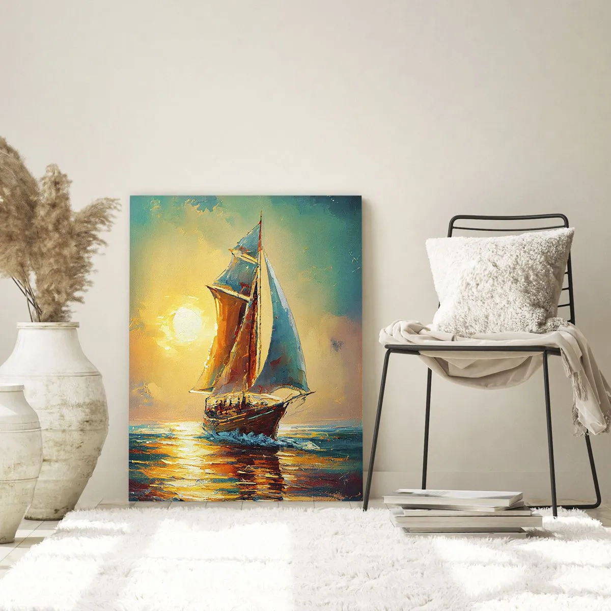 Obraz na skle - Pod plnými plachtami - 50x70 cm