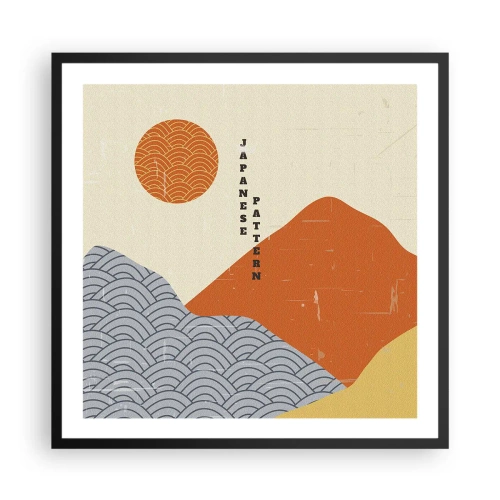 Plakát v černém rámu - V japonském duchu - 60x60 cm