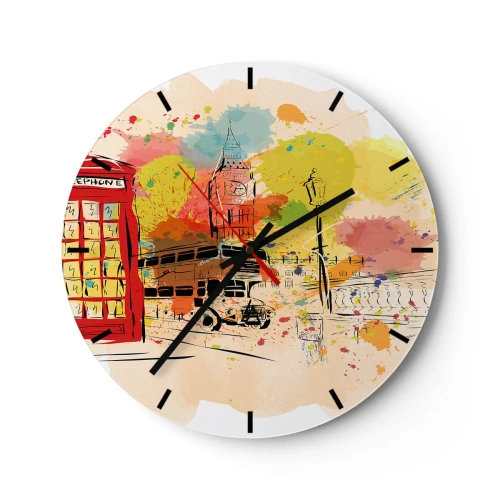Nástěnné hodiny - Město různorodostí - 40x40 cm