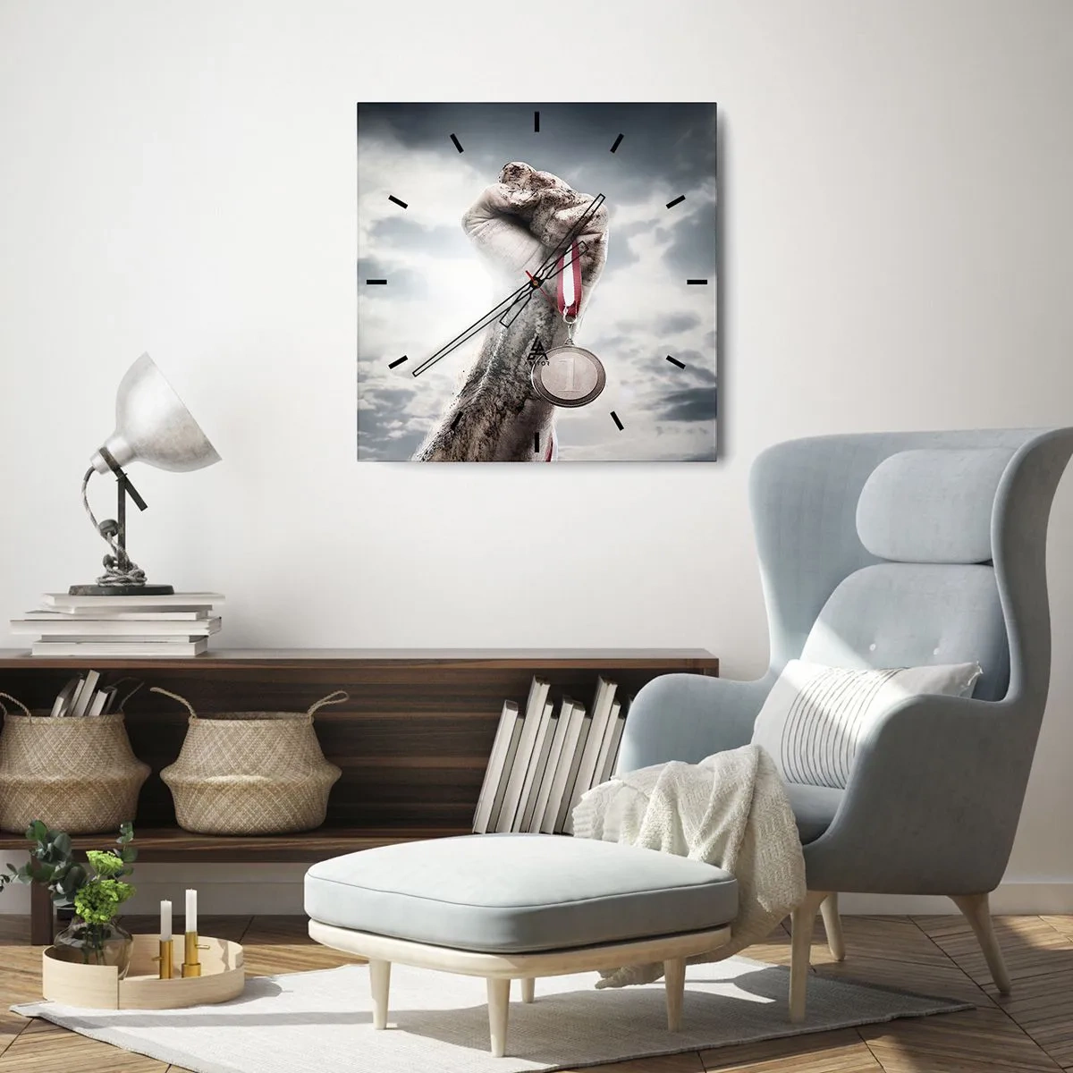 Nástěnné hodiny - Per aspera ad astra - 40x40 cm