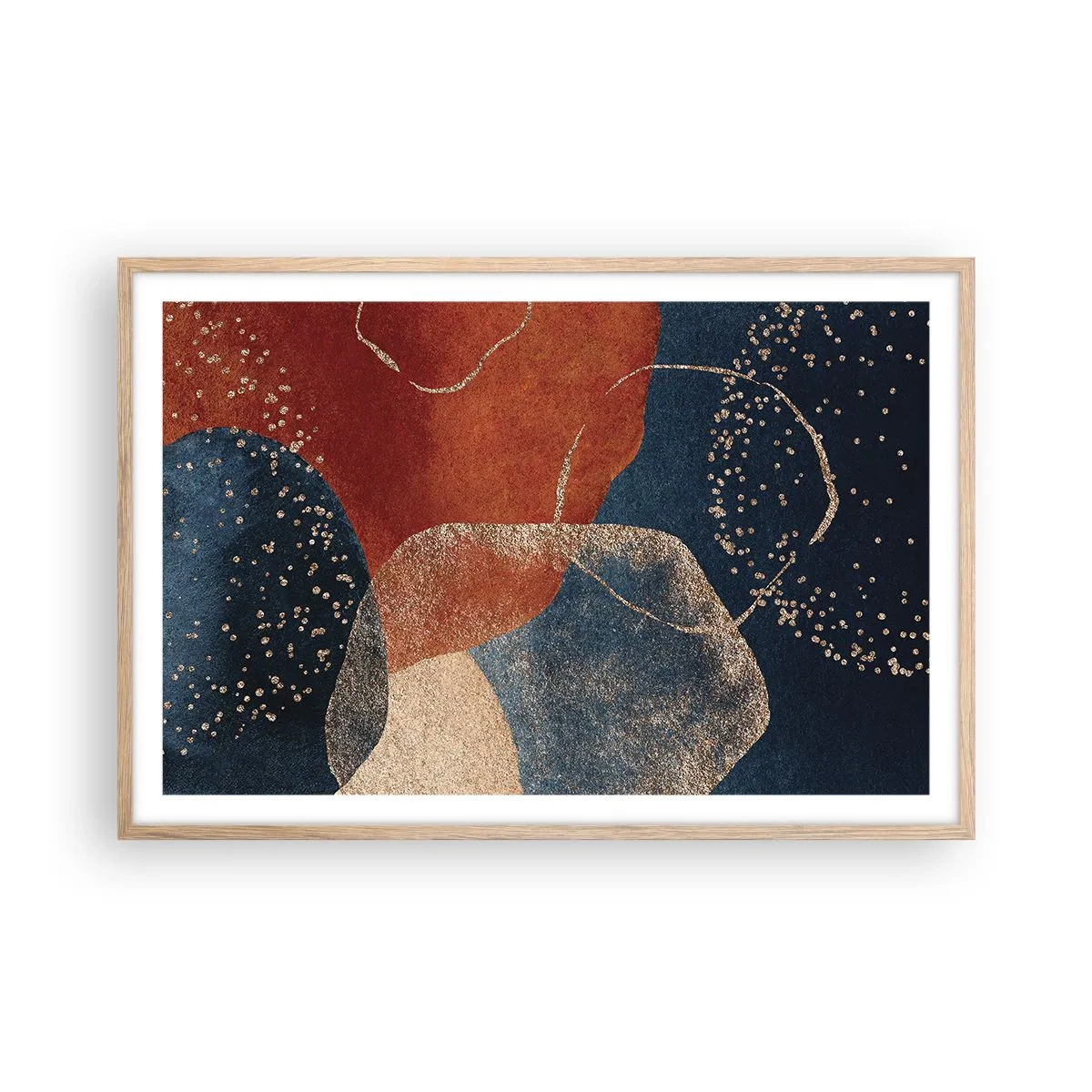 Plakát v rámu světlý dub - Lehkost bytí - 91x61 cm