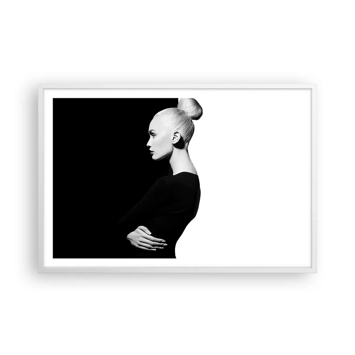 Plakát v bílém rámu - Prostě žena - 91x61 cm