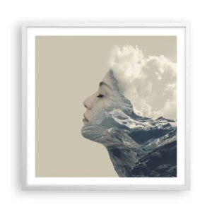 Plakát v bílém rámu - Krása živlů - 60x60 cm