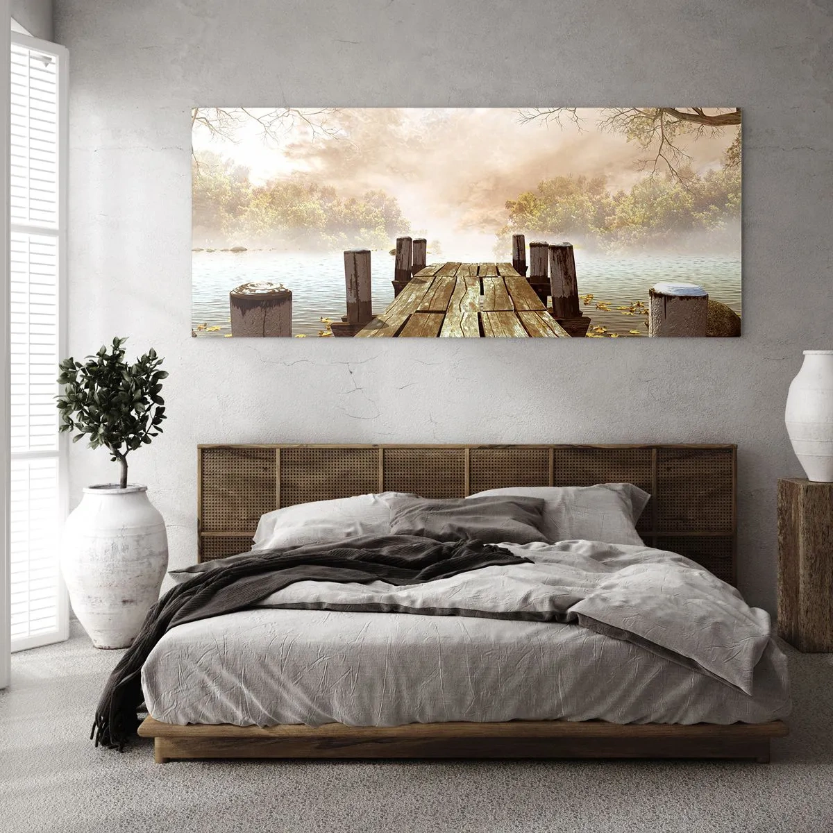 Obraz na skle - Jemný smutek podzimu - 100x40 cm