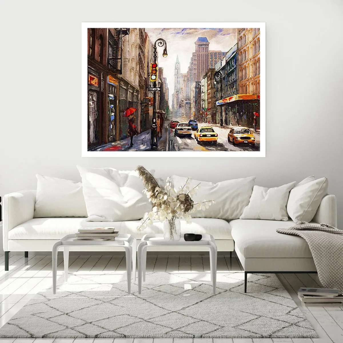 Plakát - New York – barevný i v dešti - 100x70 cm