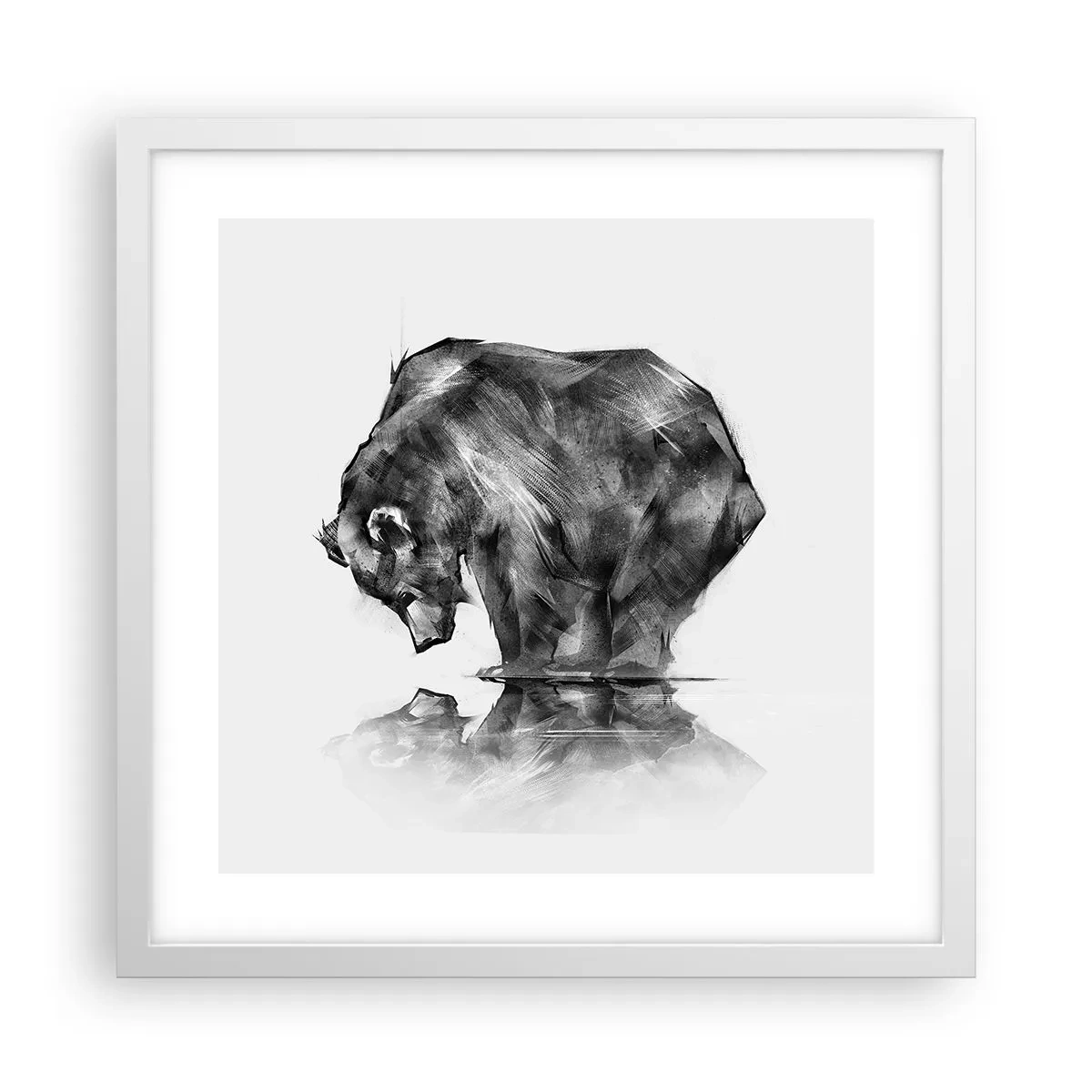 Plakát v bílém rámu - Je příjemné se sekat s někým blízkým - 40x40 cm