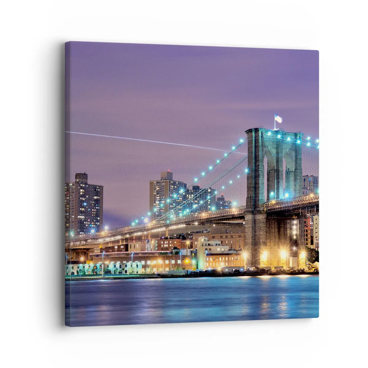 Obraz na plátně - Po mnoho let Brooklynský most - 30x30 cm