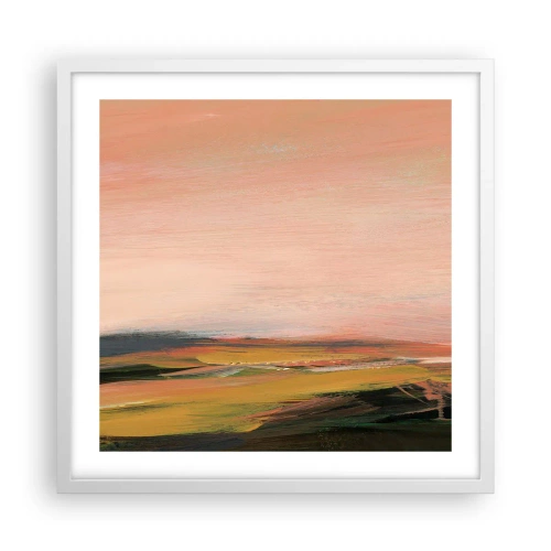 Plakát v bílém rámu - V růžových tónech - 50x50 cm