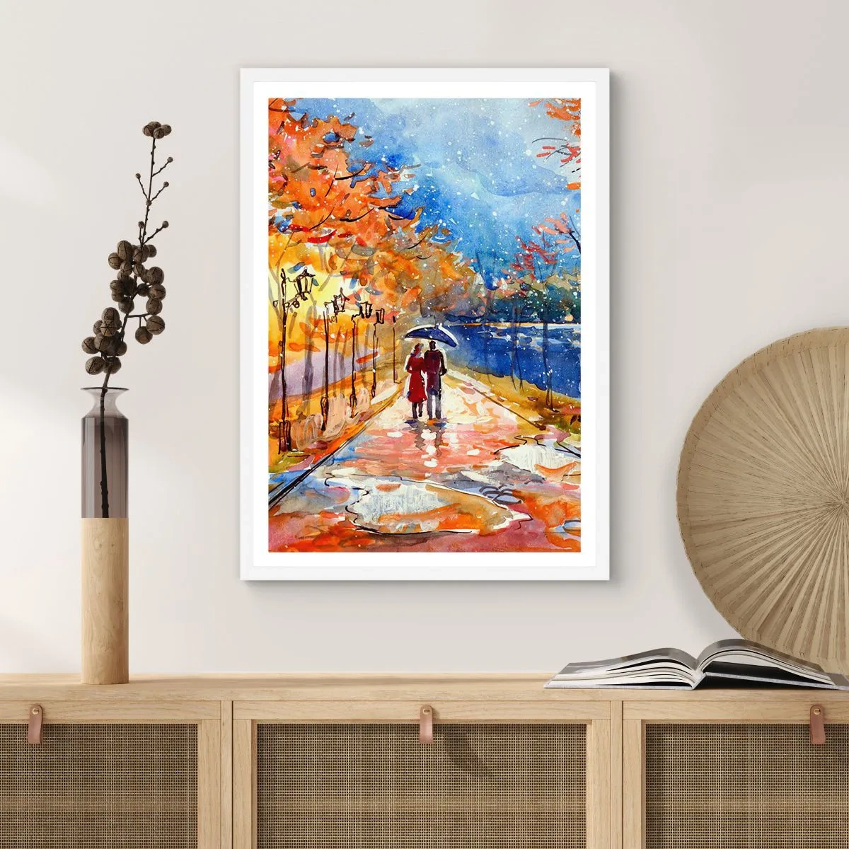 Plakát v bílém rámu - Společně k hranici času - 50x70 cm