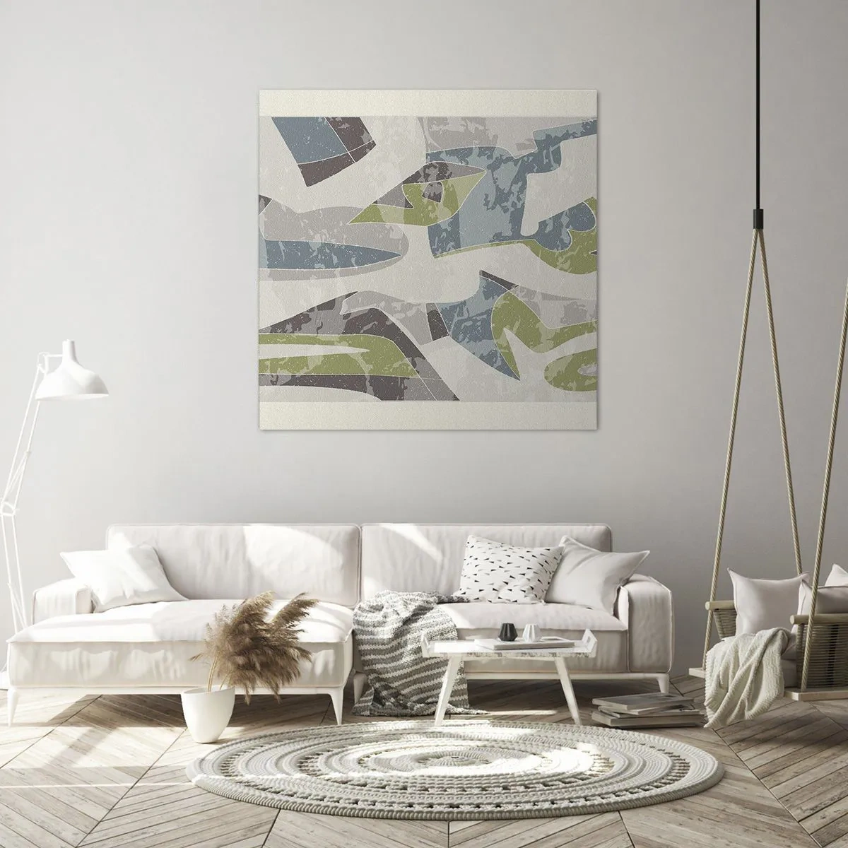 Obraz na plátně - Kompozice za sklem - 40x40 cm