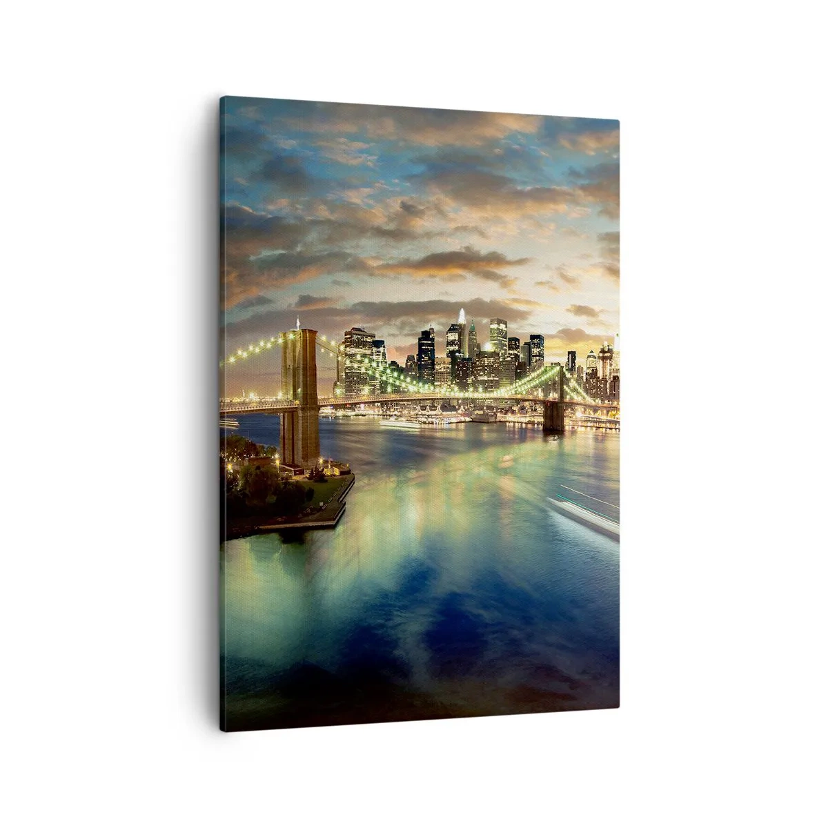 Obraz na plátně - Zářivý večer nad Manhattanem - 50x70 cm