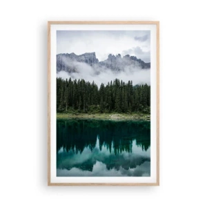 Plakát v rámu světlý dub - Tiše, tiše, neprobuďme spící vodu…. - 61x91 cm