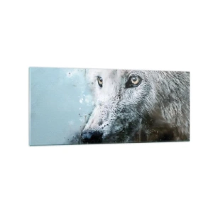 Obraz na skle - Seznamte se s vlčí duší - 120x50 cm