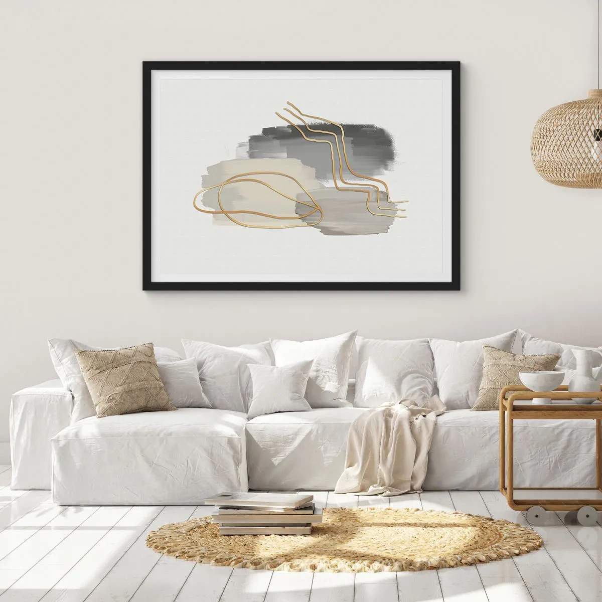 Plakát v černém rámu - Trvání a pohyb - 91x61 cm