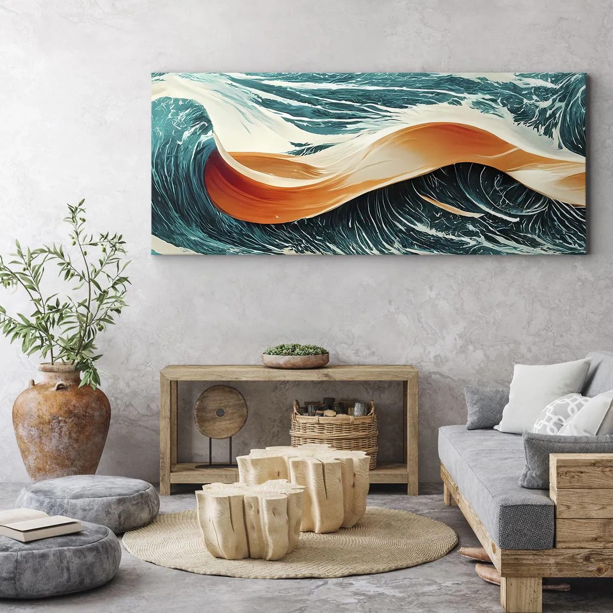 Obraz na plátně - Surfařův sen - 100x40 cm