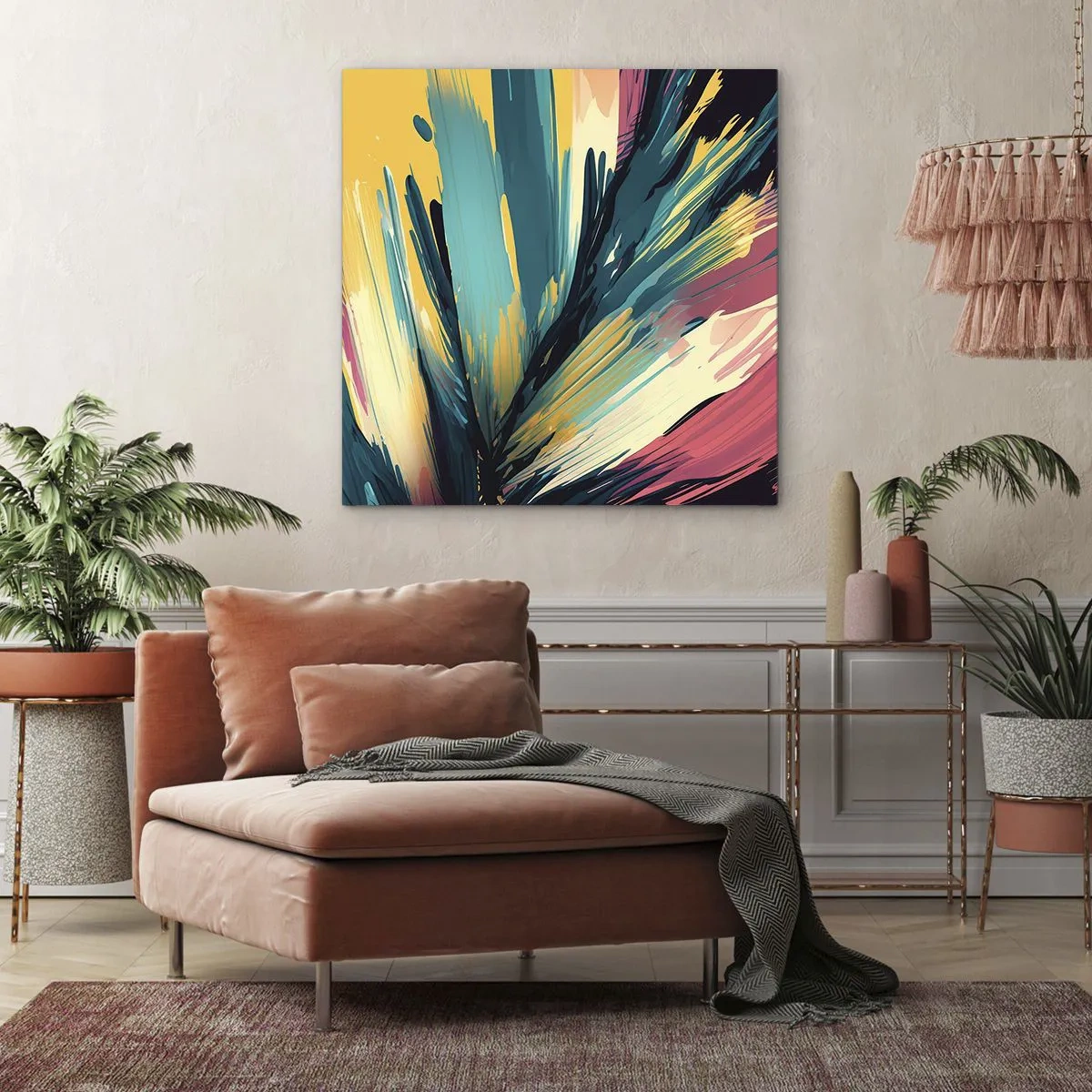 Obraz na plátně - Kompozice – exploze radosti - 50x50 cm