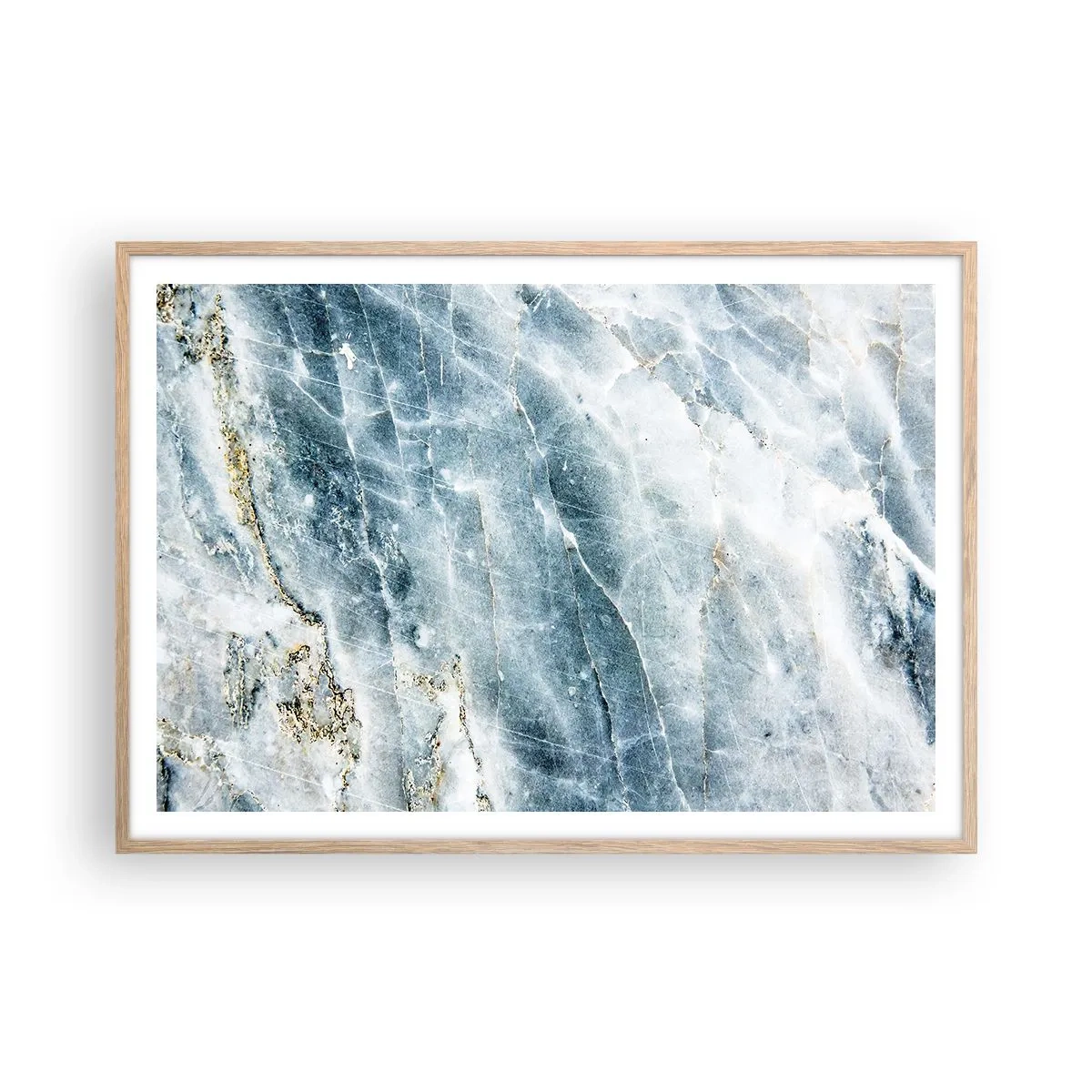 Plakát v rámu světlý dub - Ledový svět - 100x70 cm