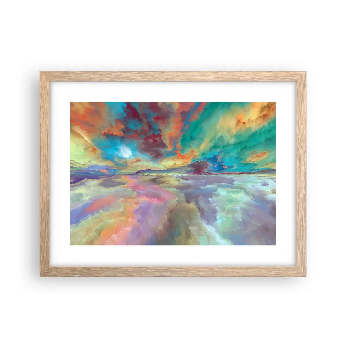 Plakát v rámu světlý dub - Dvě nebe - 40x30 cm