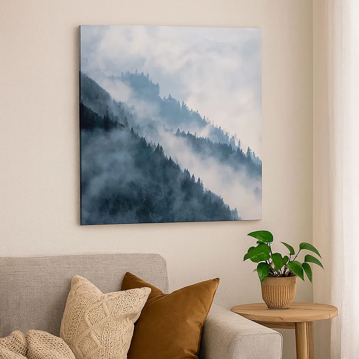 Obraz na plátně - Horská mystika - 30x30 cm