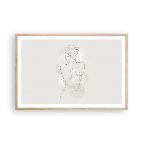 Plakát v rámu světlý dub - Jako citlivý nástroj - 91x61 cm