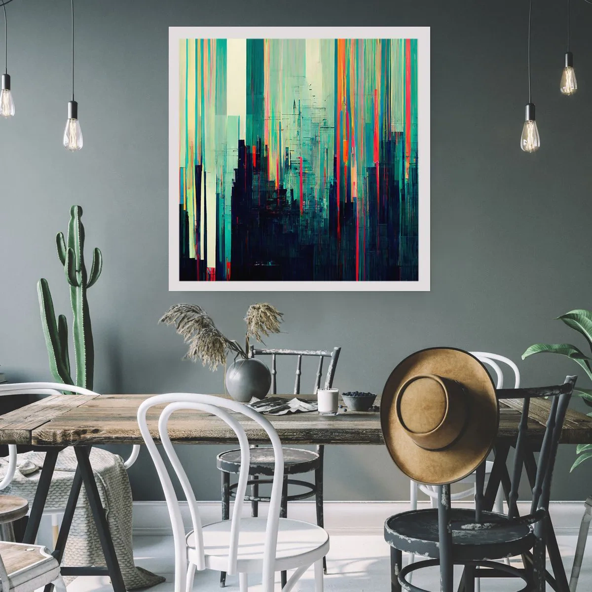 Plakát - Futuristické město - 60x60 cm