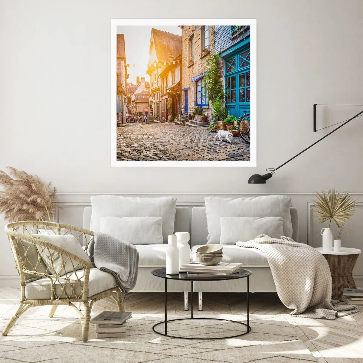 Plakát - Bílý duch městečka - 50x50 cm