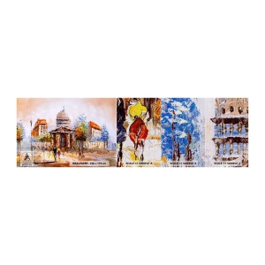Vzor Fototapety Premium Canvas - Pařížská procházka - Architektura, Město, Francie - 100x30 cm