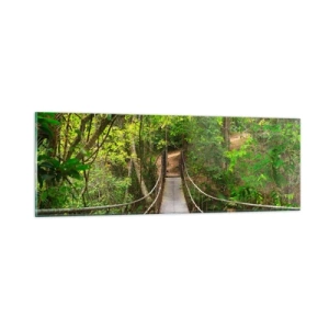 Obraz na skle - Protože na zahradě rostou popínavé rostliny - 90x30 cm
