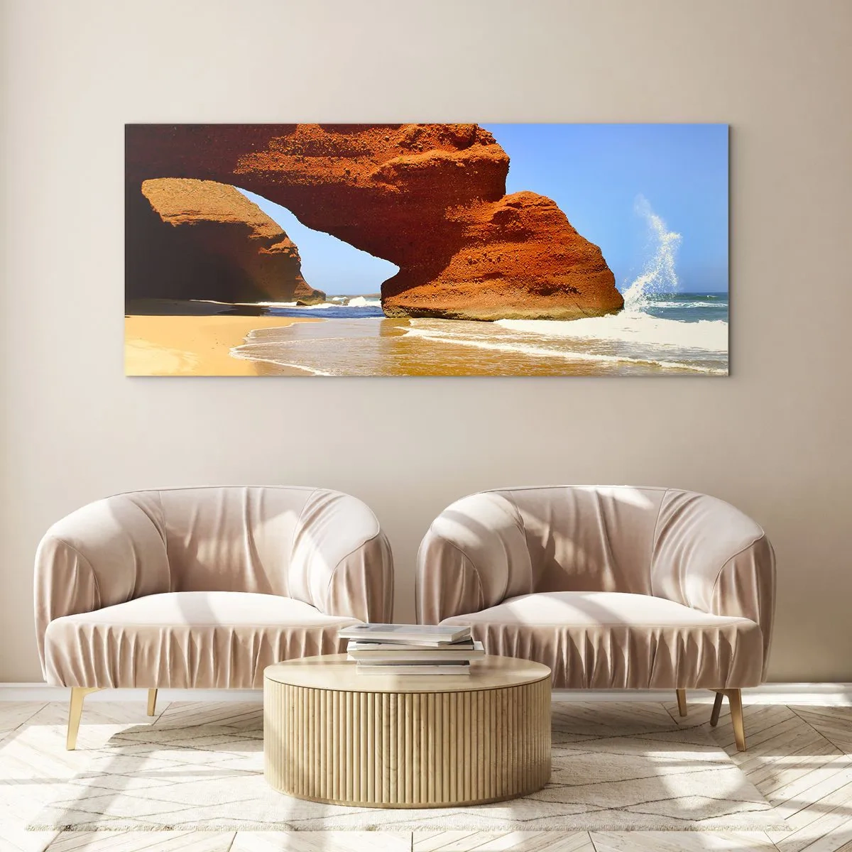 Obraz na skle - Voda a vítr po tisíce let - 120x50 cm