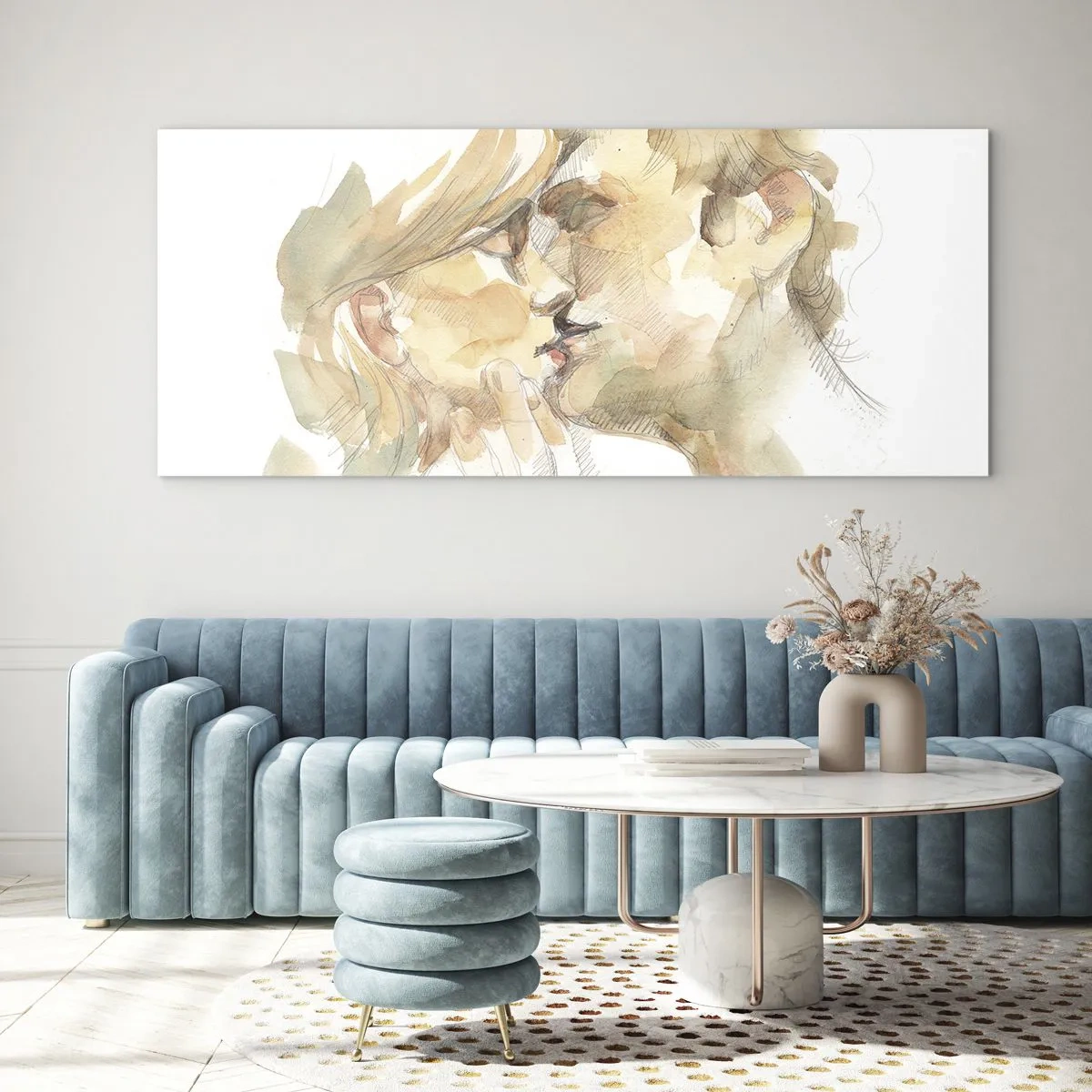 Obraz na skle - Nalezena polovina? - 120x50 cm